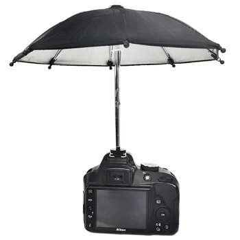 1 бр. Черен чадър за огледално-рефлексен фотоапарат, Чадър от дъжд, държач за обикновен фотоапарат, чадър за камери