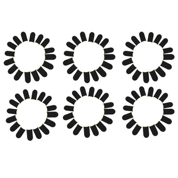 18-контактни накладки за отпечатъци от въглеродни влакна за мобилни игри PUBG, накладки, за да пръсти по екран, черни и жълти (96 бр.)