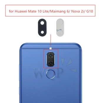 2 елемента стъклен обектив на задната основна камера с лепилен стикер за Huawei mate 10 lite/maimang 6/G10 /Nova 2и Honor 9i /Nova2i
