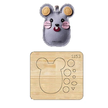 2022 Нов сладък ключодържател-мишка, рязане на висящи печати от дървени печати, подходящи за често срещаните на пазара штамповочных машини