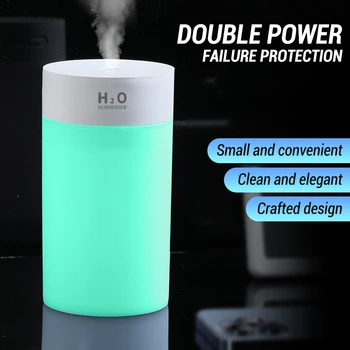 400 МЛ Мини-овлажнител на въздух Малък домашен Ултразвукова USB-туманообразователь с романтична led подсветка за пречистване на въздуха от мъгла в домашната спалня