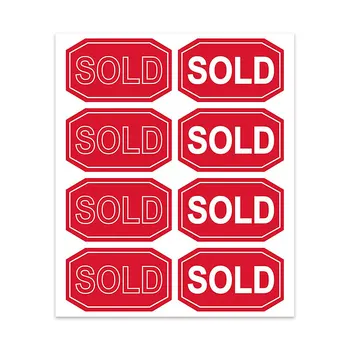 520шт 2x1.2 инчов Червени Продава Етикети за Продажба на Цена Контрол на запасите Етикети за продажба на дребно в търговията на Дребно магазин