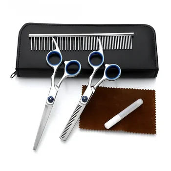 6 Режещи и чист Прически Ножици за подстригване от неръждаема стомана Цолови стоманени фризьорски салон, за да проверите за изтъняване на коса