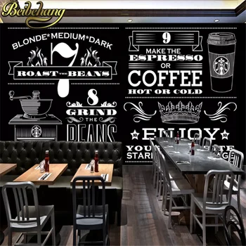 beibehang потребителски фотообои мода ръчно рисувани ресторант за бързо хранене гурме Западен магазин за бяла дъска на стената тапет 3D