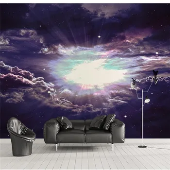 beibehang Тапети Вселената Небето, Слънчевата Система на Фона на потенциала на Художествена Картина за Хола Голяма Снимка на Домашен интериор