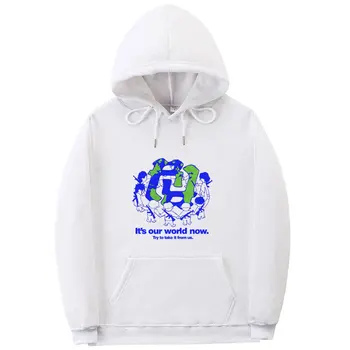 Hoody RR KanKan World с качулка Kankan Really Rich It ' s Our World Now Try To Take It From Us Hoody Мъжки Дамски Kpop Качулки Оверсайз