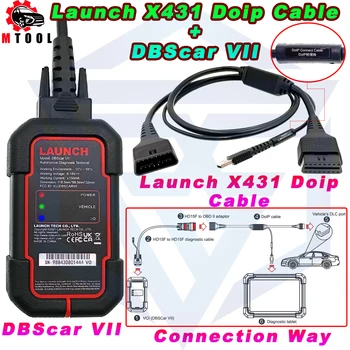 Launch X431 DBScar7 DOIP Кабел DIOP Адаптер 16Pin Адаптер За DBScar VII DBScar 7 За Diop Протокол Car work DiagZone