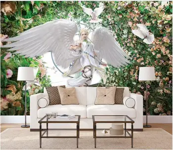WDBH 3d фотообои на поръчка стенопис Европейска мечта на един прекрасен ангел красотата телевизия фон декор тапети за стени d 3