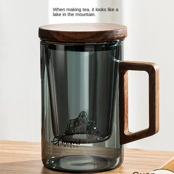XK Tea Cup за разделяне на вода за чай, благородна лична чаша за варене на чай за мъже и жени в офиса