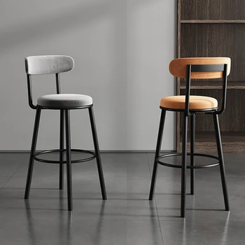 Бар столове с високи табуретом, съвременната рецепция в скандинавски стил, бар столове с табуреткой, ергономична метални мебели за дома Poltrona