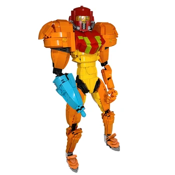 Герой от сраженията Metroid Самус Аран, фигурки, строителни блокчета, играчки, костюми кожа, 886 парчета за детски подаръци