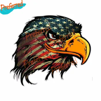 Гореща Разпродажба За Популярния Американски Флаг Eagle Head Графична Стикер За Мотокрос За Лаптоп Каска Багажника Vinyl Стикер За Автомобил, Щанцоване