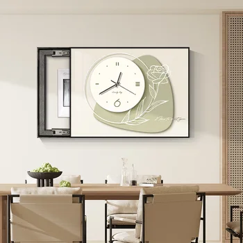 Декоративна живопис кутии электросчетчика с часовник в хола, Разпределителните кутия, блок ключове блокирани