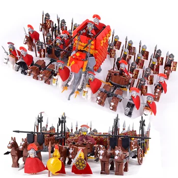 Детски Играчки Римски Слон Войници Градивните Елементи На Боен Кон, Колесница 
