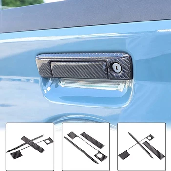 Етикети с покритие дръжка на капака на багажника на автомобил за Ford Maverick 2022 2023 Части от мека въглеродни влакна