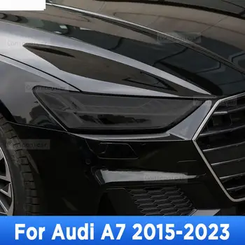 За Audi A7 2015-2023 TPU Външни Светлини на Автомобила Със Защита От Надраскване, Защитно Фолио, Черни Аксесоари За Ремонт на Фаровете, Стикер