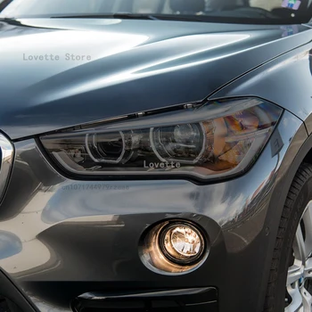 За BMW X1 F48 2016-2021 Възстановяване на защитно фолио на предните фарове на автомобила, прозрачна черна стикер от TPU