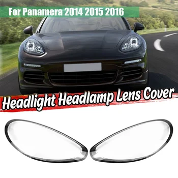 За Porsche Panamera 2014 2015 2016 Капак на обектива фаровете на колата Лампа обектива на светлина Капачка на корпуса на лампата от ляво на Дясно