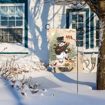 Зимните Приятели Градински знамена Къща снежен Празнична Коледна украса Decorations Весела Коледа Decor Навидад Decoración