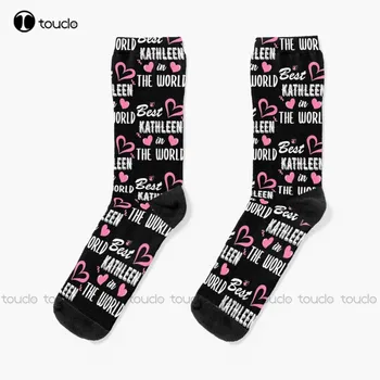 Име Катлийн най-Добрите Чорапи Катлийн В Света на Високи Чорапи Персонализирани Потребителски Унисекс Чорапи За възрастни, Юноши И Младежи с Дигитален Печат 360 °