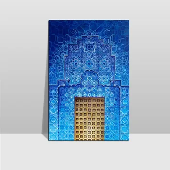 Ислямска Мароканска вратата Съвременно стенно изкуство Печат на картини и плакати, Висящи Свитък Платно Рамка за рисуване на Декорация на дома, Хол