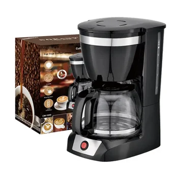 Кафе машина с 12 чаши, компактна кафемашина с филтър за еднократна употреба, грелкой и кафе машина за дома и офиса