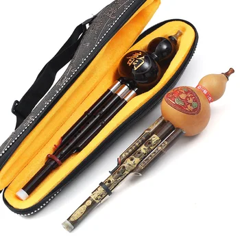 Клавиш C / B Бамбук флейта Традиционен музикален инструмент Hulusi Духов инструмент, национален музикален инструмент Hulusi за начинаещи