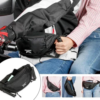 Колан за мотоциклети, скутери, дръжка за пътника на задната седалка, Регулируема поясная чанта, за да се дръжки за сигурност на задната седалка