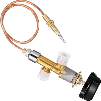 Комплект охранителни клапани за камина с газ на ниско налягане, LPG, Подмяна на термодвойка Газов нагревател 5/8-18UNF