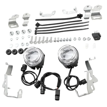 Комплекти за закрепване на led фарове за мъгла, фарове за мотоциклети Допълнителен прожектор Прозрачен за Honda Goldwing GL1800 2018-2023