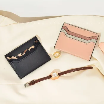 Корейската версия на чанти и калъфи за карти, ултра-мини-едно парче скоба за дреболии, малка визитница, скоба за банкови карти, дамска мода