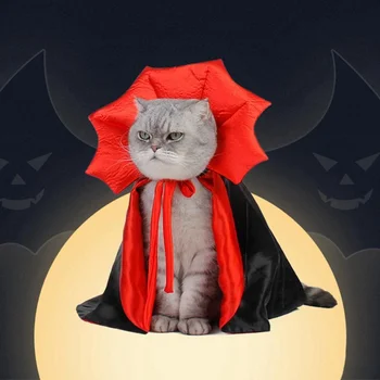 Костюми за домашни любимци на Хелоуин, сладък cosplay, наметало вампир за малко куче, котка, котенце, кученце, дрехи за домашни любимци Kawaii, аксесоари за котки