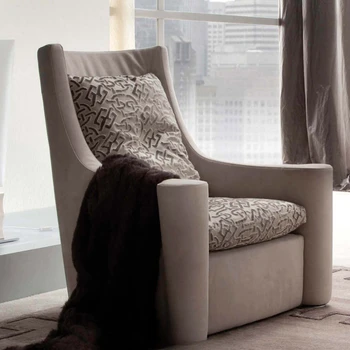 Лесно лукс, благородна сив плат за рисуване, хол, свободно време и модерен нов диван за един човек, модерен диван за кабинета