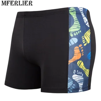летни мъжки плувни шорти с флорални принтом плюс размер 5XL свободни геометрични шорти тънки дишащи плажни плувни боксерки