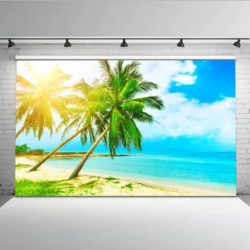 Летни празници фонове, за снимки в Синьото на небето и морето, пясъчен плаж, фонове за фото студио G-500