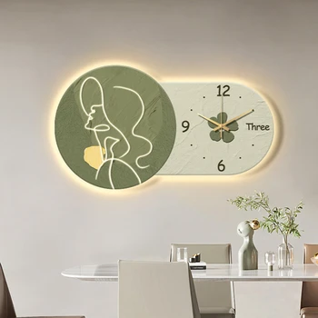 Маса за хранене стенни часовници хол с трапезария и модерна минималистичная спалня декоративна живопис часовници творчески стенен часовник.