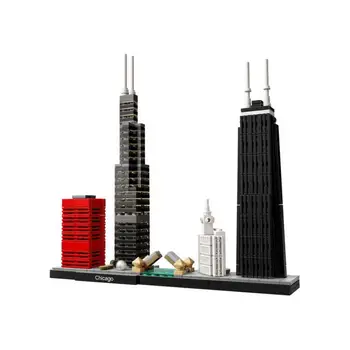 Модел на град Чикаго, САЩ, играчка конструктор Skyline, тухли