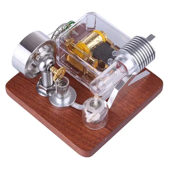Модел на двигателя на Стърлинг Въртящата ръчна музикална ковчег Научен експеримент Двигател Играчка Мъжете Възрастни Модели двигатели Хоби