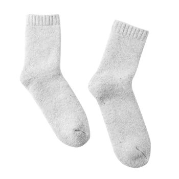 Мъжки зимни чорапи тежки стаи абсорбираща потта космати, пухкави чорапи за мъже, Мъжки сив