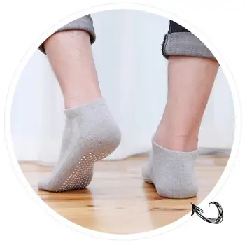 Нескользящие чорапи, здрави чорапи за йога, абсорбиращи потта, прости нескользящие унисекс чорапи