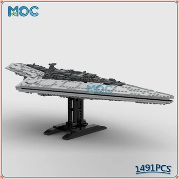 НОВ План за MOC Космически Кораб С Изпълнението на Star Dreadnought Модел Самолет Градивен елемент на Изтребител САМ Тухли Монтажния Комплект Играчки за Коледни Подаръци