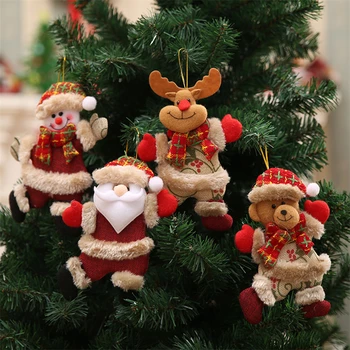 Нови Коледни кукли Коледна украса Висящи украшения Коледен декор Коледни Джуджета Плюшен кукла на Дядо Коледа