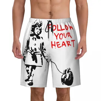 Обичай плажни шорти бързо съхнещи Мъжки Плажни шорти Улични топене в стил поп-арт Бански костюми