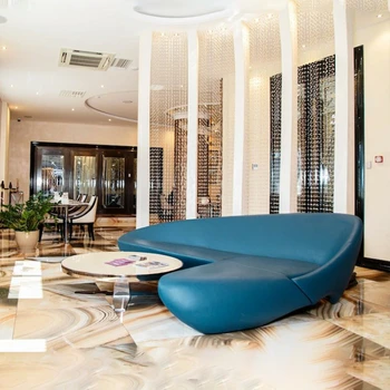 Офис диван Zha 7-образна форма, лобито на хотела, Arc S Club, Кът за рецепционист