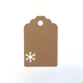Подарък тагове Kraft Christmas - Snowflake, виси етикет за подаръци под формата на дърво на желанията, сватбен ПОДАРЪК за младоженци, ДЕТСКИ ДУШ, картички за рожден ден, етикет за албуми