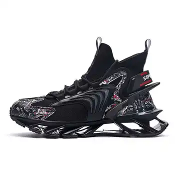 подарявам мъжки обувки на висока подметка големи размери Баскетбол vip man luxury brand напълно черни маратонки sport zapatilas Exercise YDX1