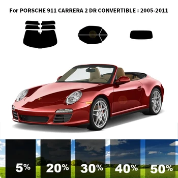Предварително Обработена нанокерамика car UV Window Tint Kit Автомобили Фолио За Прозорци на PORSCHE 911 CARRERA 2 DR CONVERTIBLE 2005-2011