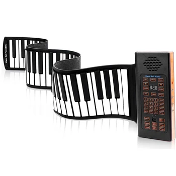 Преносима клавиатура Piano Roll Up Електронна клавиатура от 88 клавиша, гъвкав силикон с акумулаторна батерия За подарък на детето