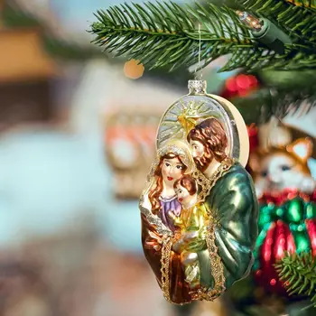 Украсата на къщата Our Lady Charm Креативни стъклени Окачени занаяти Коледни Висящи украшения на Коледно Украшение Коледа