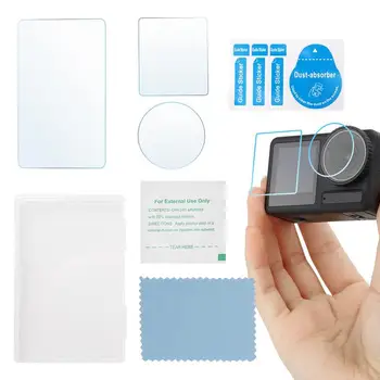 Фолио за екрана екшън-камера със защита от пръстови отпечатъци, прозрачно фолио за обектива на камерата OSMO ACTION 4, уреди за запис на видео и пътуване